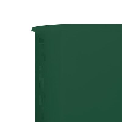 vidaXL Vindskydd 5 paneler tyg 600x80 cm grön