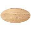 vidaXL Bordsskiva 100x50x2 cm massiv ek oval