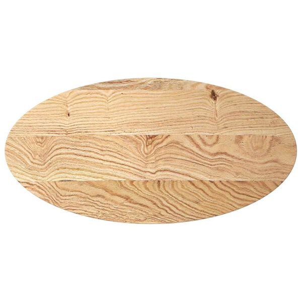 vidaXL Bordsskiva 100x50x2 cm massiv ek oval