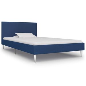 vidaXL S&auml;ngram utan madrass bl&aring; tyg 90x200 cm