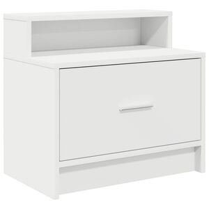 vidaXL S&auml;ngbord med l&aring;da vit 51x31x47 cm