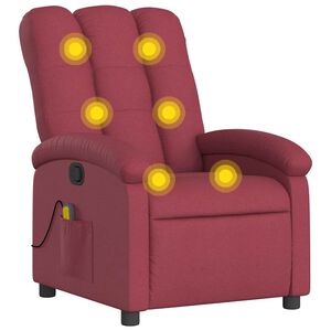 vidaXL Massagef&aring;t&ouml;lj vinr&ouml;d tyg