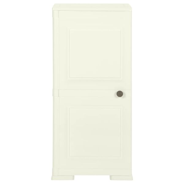 vidaXL Plastskåp 40x43x85,5 cm träimitation vaniljvit