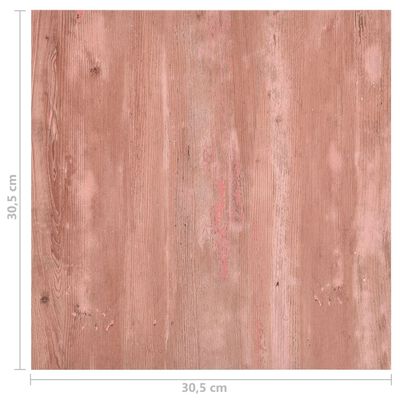 vidaXL Självhäftande golvplankor 20 st PVC 1,86 m² röd