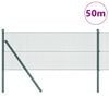 vidaXL St&auml;ngselstolpe Gr&ouml;n 50 x 0,6 m (12 x 12 mm n&auml;t) St&aring;l och PVC