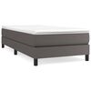 vidaXL Boxspring-s&auml;ngram gr&aring; 90x190 cm konstl&auml;der