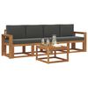 vidaXL Utomhussoffset 5 pcs Naturlig och Antracit Massivt Akaciatr&auml;