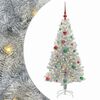 vidaXL Julgran med 150 LED-lampor med stativ Silver 150 cm PET