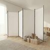 vidaXL Rumsavdelare 5 paneler vit 433x180 cm tyg