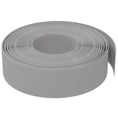 vidaXL Rabattkant grå 2 st 10 m 15 cm polyeten