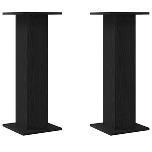 vidaXL H&ouml;gtalarst&auml;ll 2 st Svart Ek 30 x 30 x 80 cm Konstruerat tr&auml;
