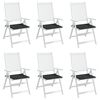 vidaXL Stolsdynor 6 st svart 50x50x4 cm oxfordtyg
