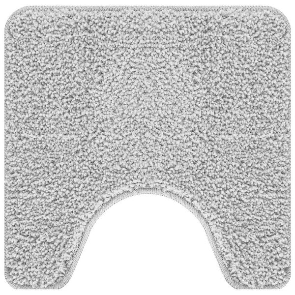 vidaXL Halkfri badmatta med toalettutsk&auml;rning Gr&aring; 50 x 50 cm PP