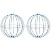 vidaXL Ball 2 st Kallvit 40 x 40 x 42 cm Metall 192 LED-lampor