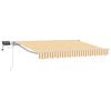 vidaXL Manuell markisram med LED-lampor Gul och Vit 2,5 x 2 m