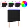vidaXL S&auml;nggavel LED svart 100x5x118/128 cm tyg