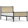 vidaXL S&auml;ngram utan madrass metall sonoma-ek 100x200 cm