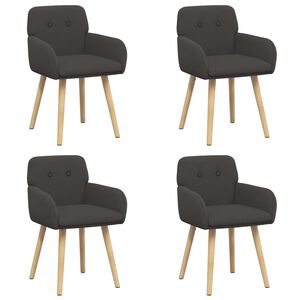 vidaXL Matstolar 4 st Boucl&eacute; M&ouml;rkgr&aring; 59 x 56,5 x 85 cm