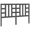 vidaXL Sänggavel grå 166x4x100 cm massiv furu