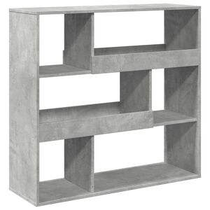 vidaXL Bokhylla/Rumsavdelare betonggr&aring; 100x33x94,5 cm