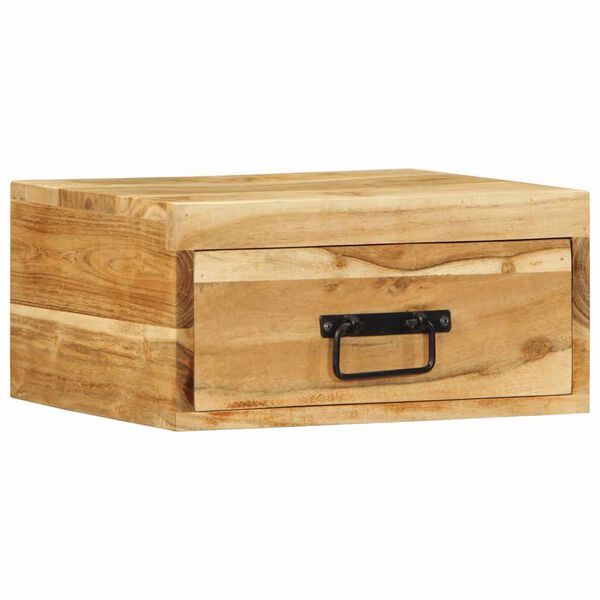 vidaXL V&auml;ggmonterade s&auml;ngbord 2 st massivt akaciatr&auml;