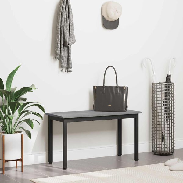 vidaXL b&auml;nk Gr&aring; Sonoma 80 x 35 x 45 cm Konstruerat tr&auml;