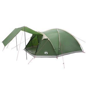 vidaXL Stuga T&auml;lt med tak Gr&ouml;n 8 personer Polyester och St&aring;l
