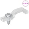 vidaXL LED Strip Clips 23,8 mm 12 st Transparent Plast och J&auml;rn