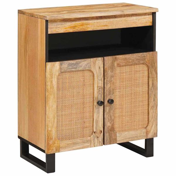 vidaXL Sideboard med lagring Brun 60 x 33 x 75 cm Massivt mangotr&auml;
