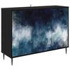 vidaXL Sideboard RAALTE Svart ek 102 x 33 x 76 cm Konstruerat tr&auml;