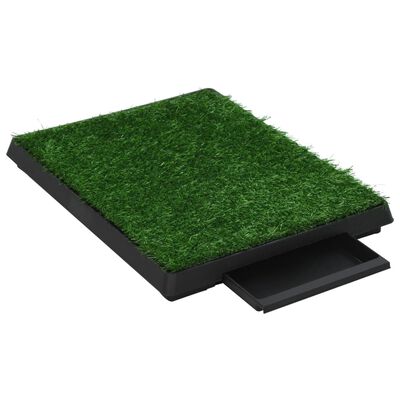 vidaXL Djurtoalett med tråg & konstgräs grön 63x50x7 cm WC