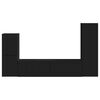 vidaXL TV-b&auml;nkset V&auml;ggmonterad 4 pcs Svart Konstruerat tr&auml;