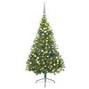 vidaXL Konstgjord F&ouml;rbelyst Julgran med 300 LED-lampor Gr&ouml;n 210 cm PVC