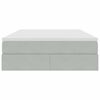 vidaXL F&ouml;rvaringss&auml;ng med madrass Ljusgr&aring; 140 x 190 cm Sammet