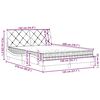 vidaXL Bed with Mattress Dark Grey 140x200 cm Fabric