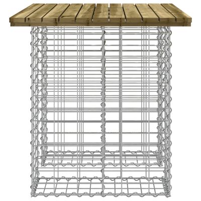 vidaXL Trädgårdsbänk gabion-design 100x70x72 cm impregnerad furu