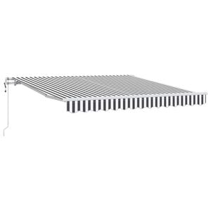 vidaXL Markis automatiskt inf&auml;llbar antracit&vit 300x250 cm
