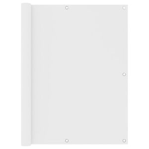 vidaXL Balkongsk&auml;rm vit 120x500 cm oxfordtyg