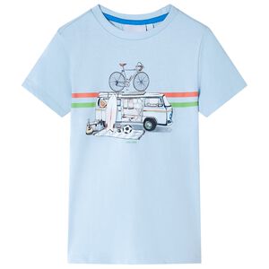vidaXL T-shirt f&ouml;r barn ljusbl&aring; 104
