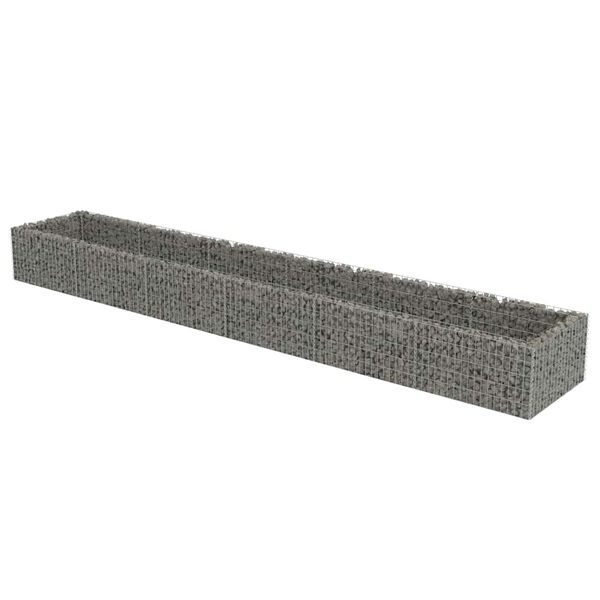 vidaXL Planteringsgabion upphöjd galvaniserat stål 540x90x50 cm