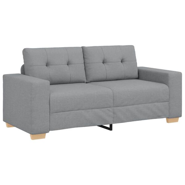 vidaXL Loveseat soffa ljusgr&aring; 140 cm tyg