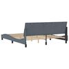 vidaXL Bed Frame without Mattress "Hanko" Dark Grey 180x200 cm Velvet