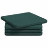 vidaXL Sittkuddar 4 pcs tyg M&ouml;rkgr&ouml;n 40 x 40 x 3 cm