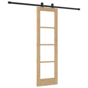 vidaXL Skjutd&ouml;rr ORKDAL Naturf&auml;rg 61 x 198,5 cm