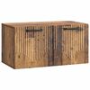 vidaXL V&auml;ggmonterad TV-b&auml;nk Gammalt tr&auml; 59,5 x 31 x 30 cm