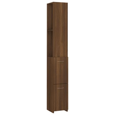 vidaXL Badrumsskåp brun ek 25x26,5x170 cm konstruerat trä