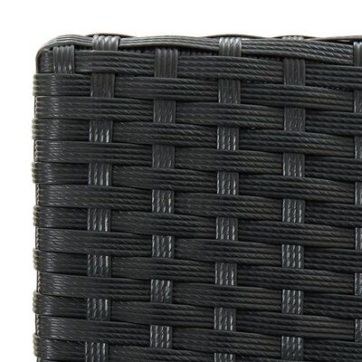 vidaXL Barstolar för utomhusbruk med dynor 4 st svart konstrotting