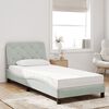 vidaXL Bed with Mattress Light Grey 80x200 cm Velvet