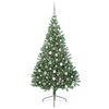vidaXL Konstgjord F&ouml;rbelyst Julgran med 300 LED-lampor Gr&ouml;n 210 cm PVC