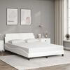 vidaXL Bed Frame "Dover" White 140x200 cm Faux Leather